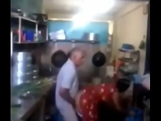 Srilankan chacha fucking his damsel about cookhouse briefly